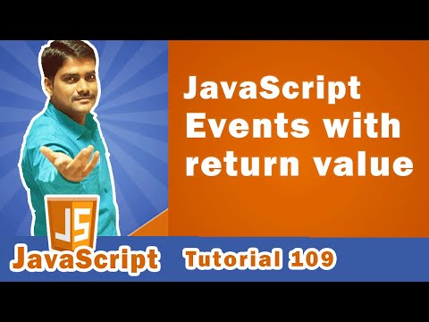 JavaScript Events with Return value | JavaScript Form Validation - JavaScript Tutorial 109
