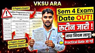 VKSU Semester 4 Exam Date Out (2024-2028) Practical BA/BSc/BCom New Rules &amp; Shift Timings Explained