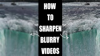 Quick U0026 Easy Sharpen Blurry S In premiere Pro howto  Fix Low Quality Footage