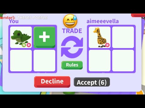 What People Trade For A Neon Crocodile Adopt Me Youtube