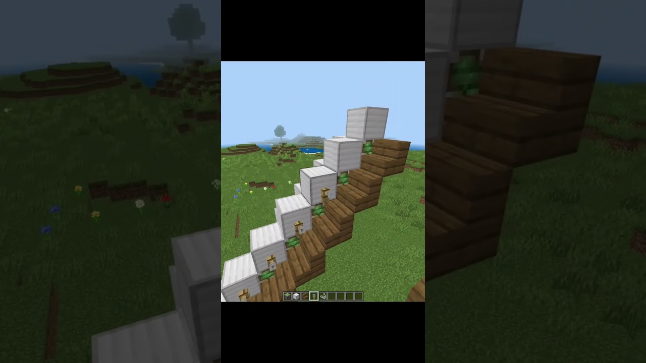 Minecraft Automatic Stairs Moment...💀 #minecraft #shorts #memes