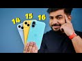 iPhone 14 vs 15 vs 16 | Which is the Best Value for Money iPhone in 2025 ? | Detail Comparison