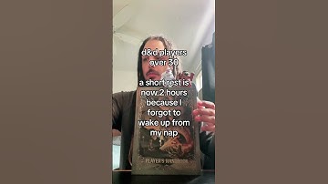 dnd players over 30, a short rest is now 2 hours #dnd