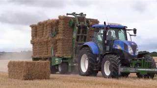 Chasing Big Square Bales in Athy with Heath QM & New Holland T6080