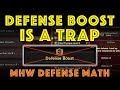 Defense boost is a trap defense math mhw iceborne