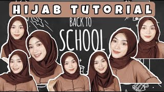 Tutorial Hijab Segiempat Anak Sekolah ll Back to school Hijab Paling Simpel