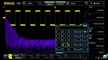 Rigol MSO5000 Oscilloscope: Spectrum Analysis Features