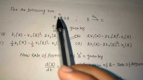 Staedy State Approximation CSIR NET QUESTIONS