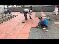 Construction Techniques And Installation Of Terracotta Ceramic Tiles For Beautiful House Playground
