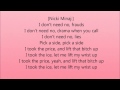 Nicki minaj drake lil wayne  no frauds lyrics