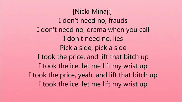 Nicki Minaj, Drake, Lil Wayne - No Frauds (Lyrics)