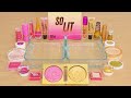 Pink Rose vs Gold - Mixing Makeup Eyeshadow Into Slime ASMR 435 Satisfying Slime Video