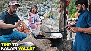 Kalam Valley Adventure | Barish aur Darya pe Lunch | Mazaidar Karhai & Trout Fish | Pakistani Food