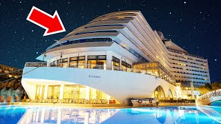 I Stayed in World's Largest Ship Hotel  Titanic Beach Lara Travel Vlog