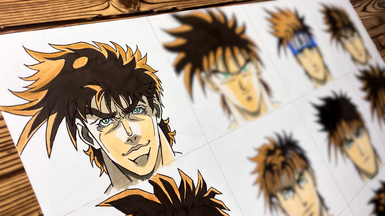 Drawing JOSEPH JOESTAR in 12 Different Anime Styles 