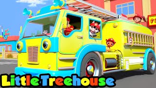 wheels on the firetruck fire truck song nursery rhymes baby songs by little treehouse