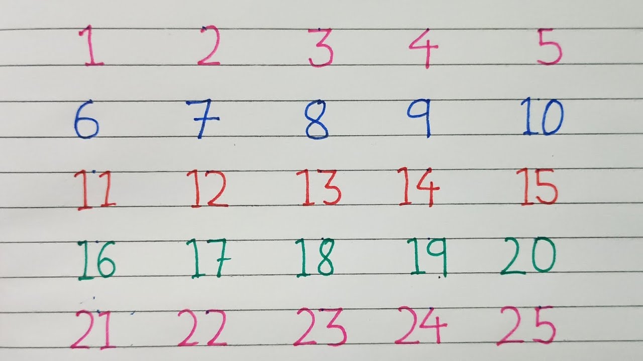 1 to 40 Counting | Kids Counting 1-40 | Calligraphy Video | Number Counting Math 15 #maths #viral 