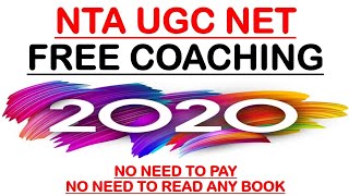 Nta Net 2020 FREE COACHING