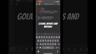 Golang Arrays & Indexes #golang #programming  #shorts