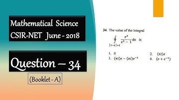 Cauchy Integral Formula CSIR NET JUNE 2018 Question 34