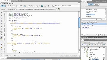 Dreamweaver CS5 - Buttons & Actions