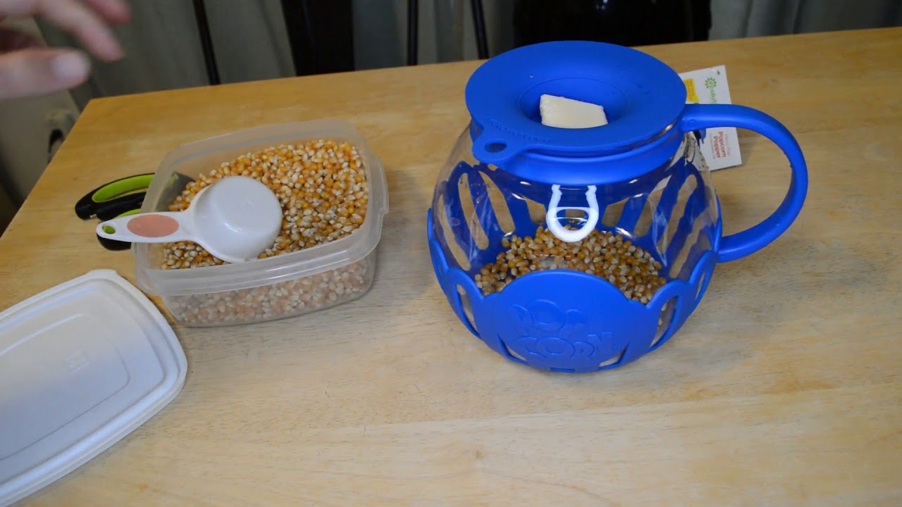 Micro-Pop Popcorn Popper, With 3-in-1 Lid - Ecolution - 1.5 Quart Snack  Size / Teal