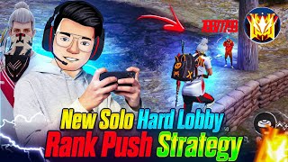 NEW - Solo Hard Lobby 🤯 Rank Push Strategy ✅ | 10x Fast Br Rank Push Tips | Utkarsh FF