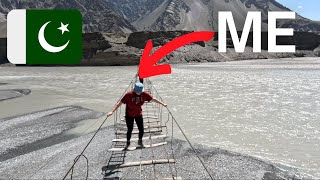 I Walked Across Pakistans Most Dangerous Bridge Hussaini Bridge