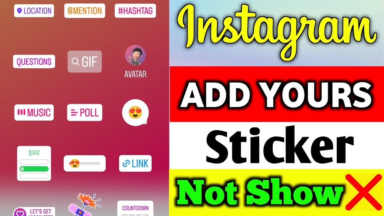 Instagram Add your not showing |add yours Instagram story feature not ...