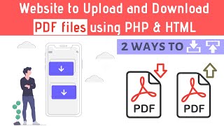 Create a Website to Upload, View and Download PDF files using PHP & HTML screenshot 4