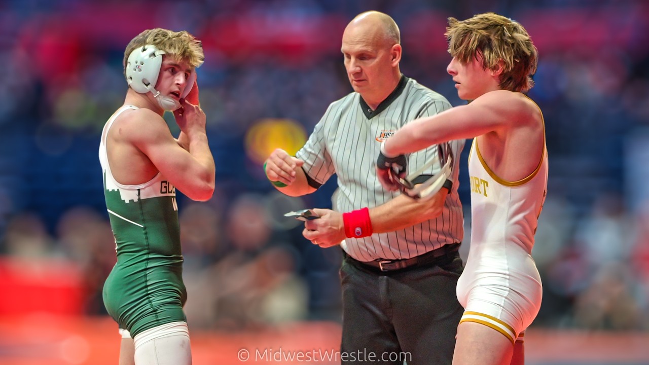 138 3A – Jacob Lachs {G} of Glenbard West IL vs. Logan Kaminski {R} of Lockport IL