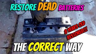 How to restore a dead car battery the correct way: NO EPSOM SALTS