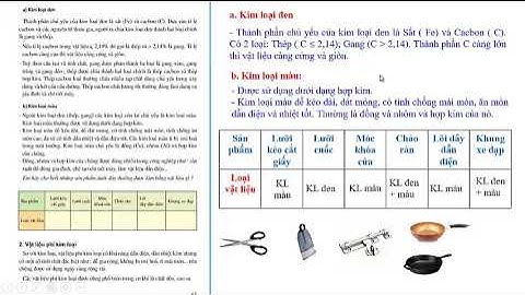 (CÔNG NGHỆ 8) BÀI 18. VẬT LIỆU CƠ KHÍ