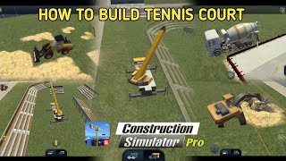 HOW TO BUILD TENNIS COURT/Construction Simulator Pro/#yashgamerms #contractionsimulatorpro #tennis screenshot 4