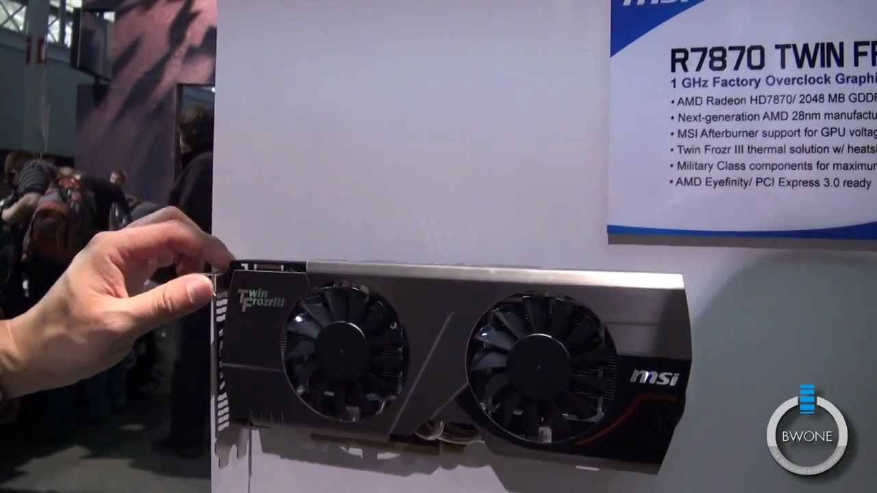 MSI R7870 Twin FROZR AMD Graphics Card Eyes-On - YouTube