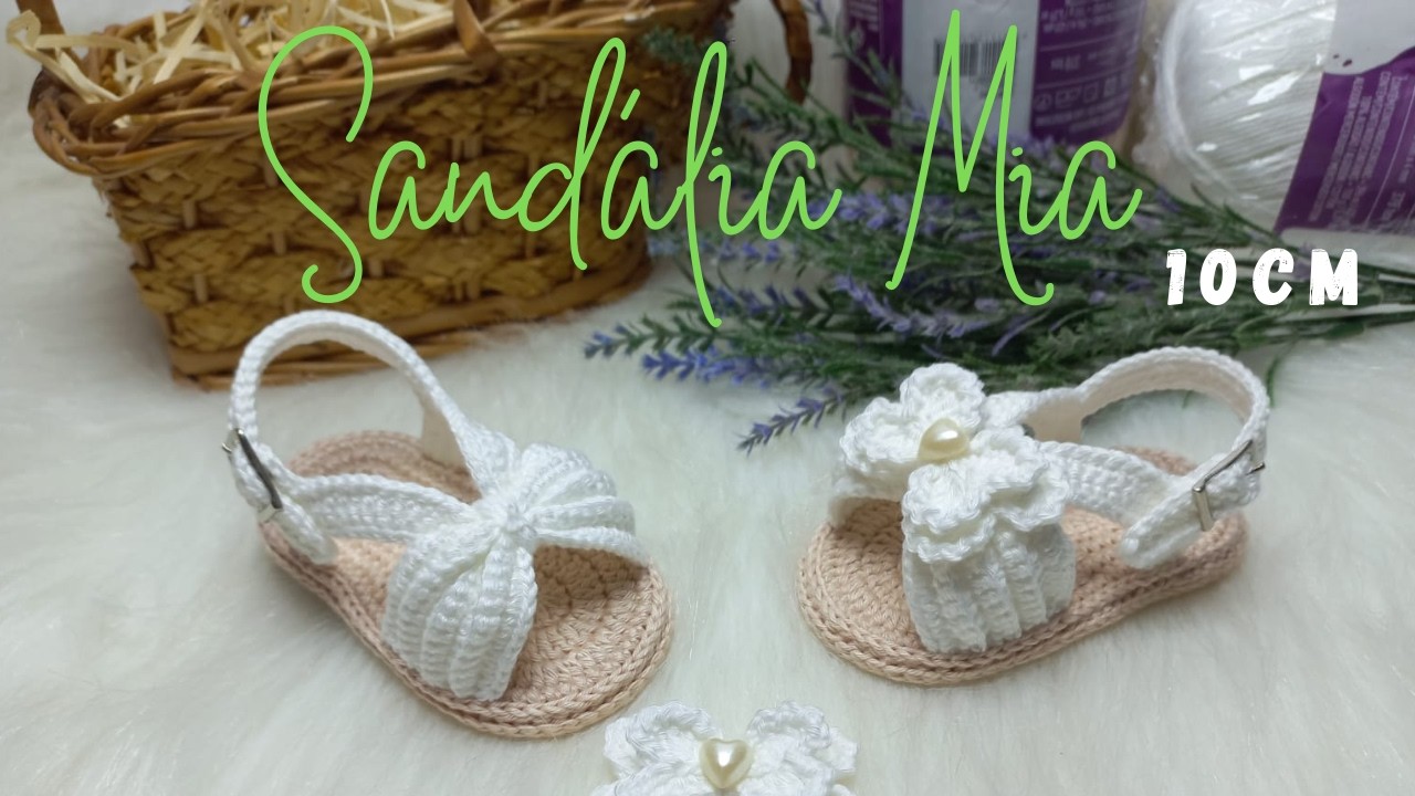 Sandália de crochê Mia 10cm