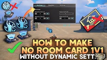 How To Make 1v1 No Room Card Without Dynamic Setting | Wow Map 1v1 Without Room Card | PUBGM 2025