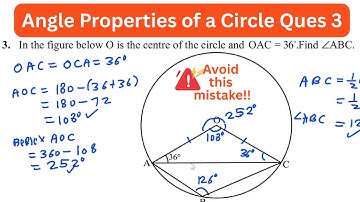 Angle properties of a circle question 3,