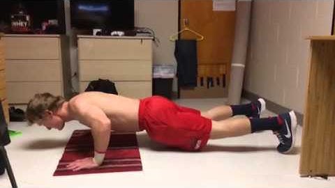 Triple clap pushup slow motion