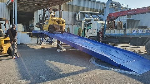 Cầu dẫn xe nâng 10 tấn | Cầu lên container LEVELER tại Hải An, Hải Phòng