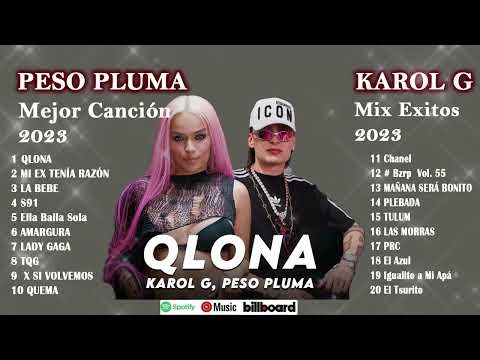 Karol G - Peso Pluma Mix  Éxitos 2023 - Las Mejores Canciones de Karol G - Peso Pluma 2023 - TikTok