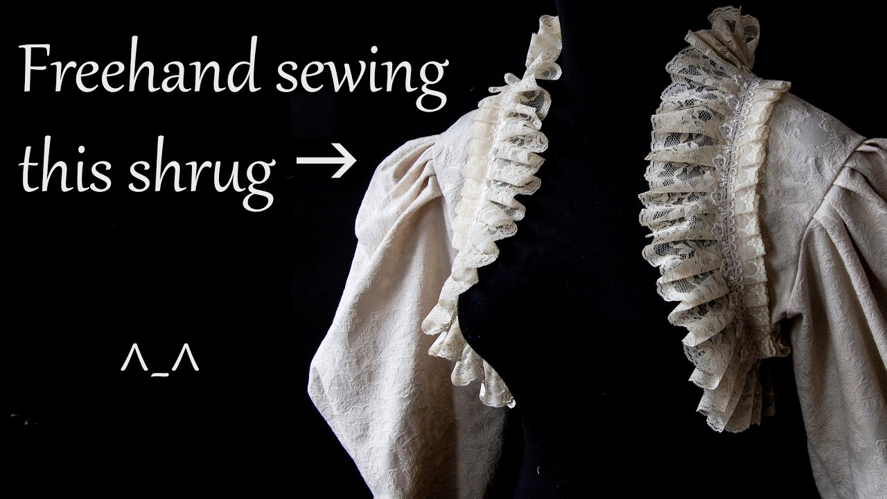 Freehand sewing this shrug, indie fashion designer shows process ^^