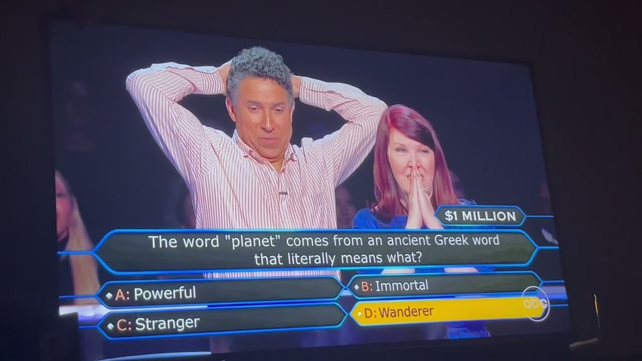 Who wants to be a millionaire - Million Dollar Question September 25, 2025
