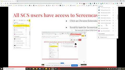 Screencastify Extension - manage Extensions