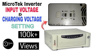 Microtek Inverter INPUT Voltage and CHARGING Voltage Setting || Charging Problem Solve || Flasher UT
