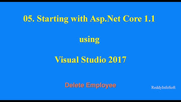 05 Starting With Asp Net Core 1.1 Delete Employee