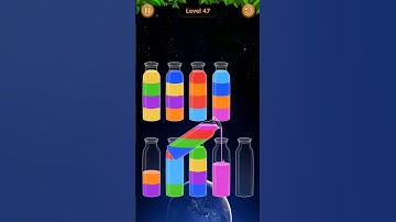 Water Sort Game Level - 47 Without Boosters | Puzzle Games #entertainment #puzzle #games