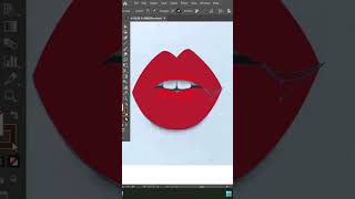 Lips Vector Art || Adobe Illustrator || #shorts #vectorart