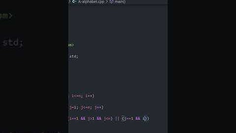 A - Character Symbol Pattern | Print A Pattern | C++ | #shorts | #ytshorts | #coding | lapmos