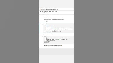 ⚡ SQL One-Liner: Calculate Cumulative Percentage Contribution Instantly! #SQL #DataAnalytics #SQLSho